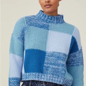 COTTON:ON Sweater Colorblock Blue